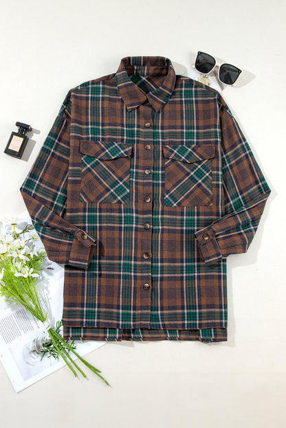 Elizabeth Plaid Print Chest Shirt