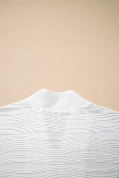 Nyomi Color Textured Zip Pullover