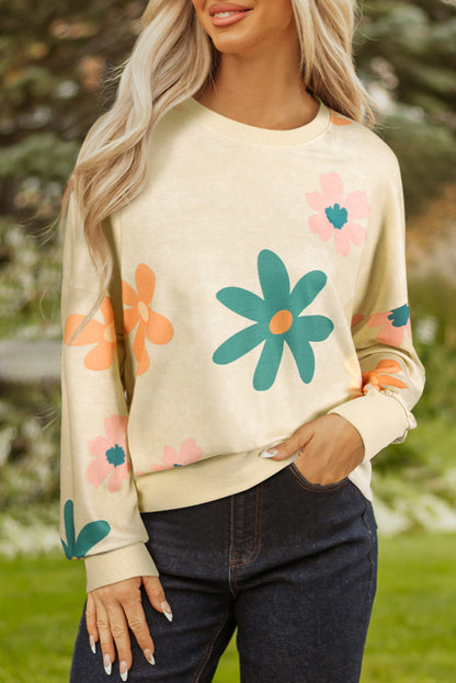 Abigail Terry Flower Print Sweatshirt