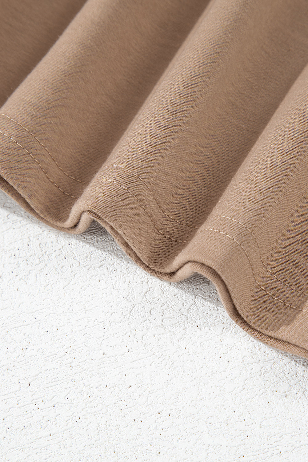 Light French Beige Flower Striped Patchwork Puff Sleeve Loose PLUS Sweatshirt