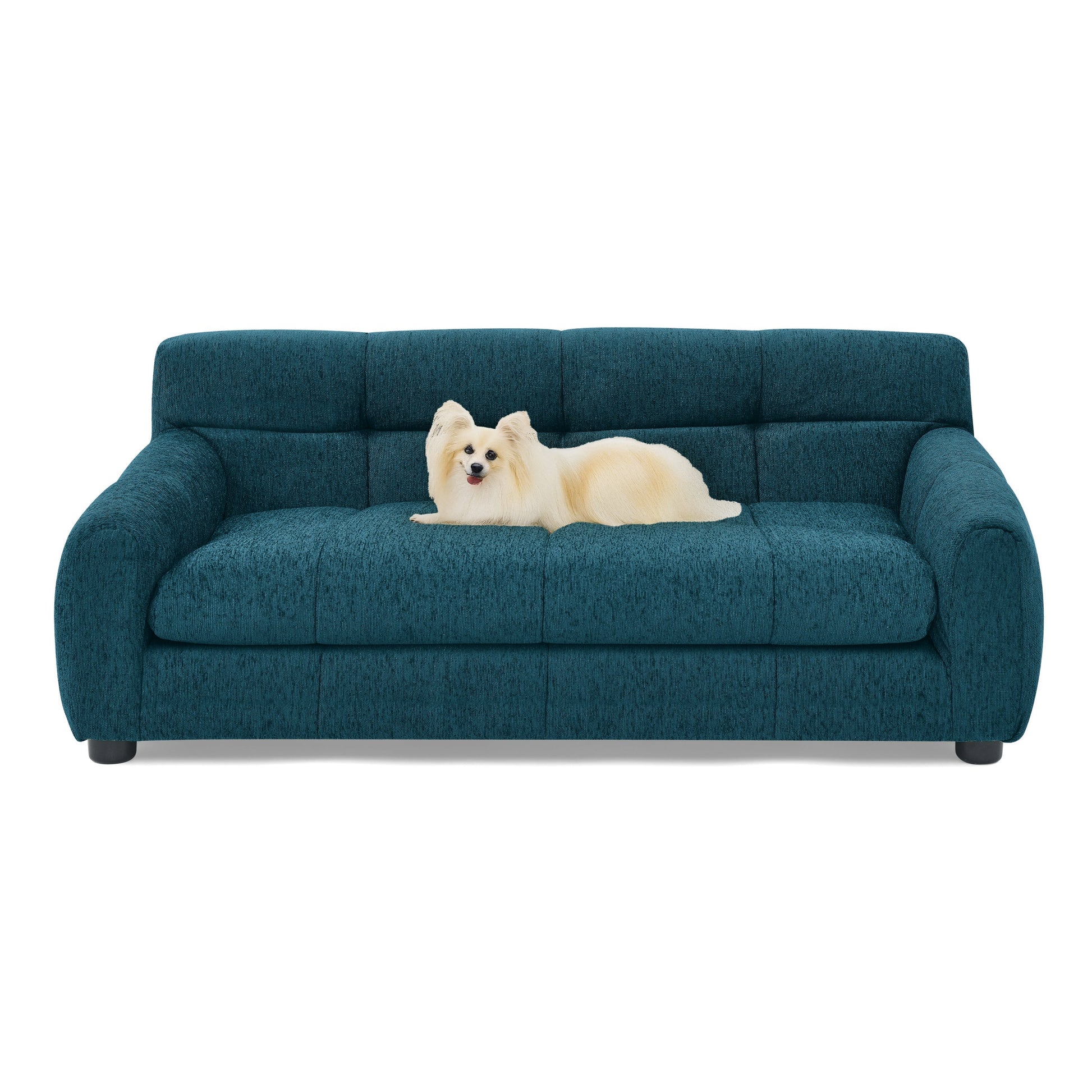 Soft Comfortable Pet Sofa with Backrest and Armrests Sangria Beech