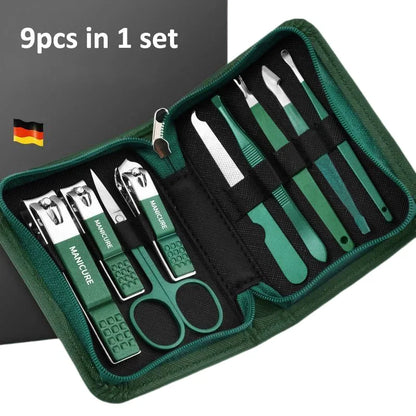 6-9 Pcs Manicure Set with Leather Case Professional