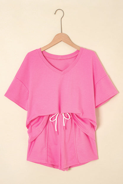 Avery Top and Patchwork Drawstring Shorts Set