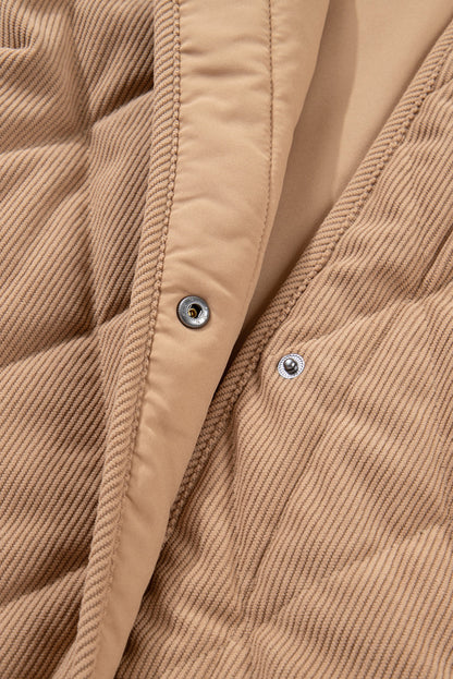 Elizabeth Cord Snap Vest Plus Jacket