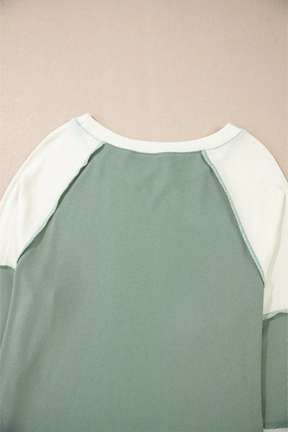 Faye Colorblock Patchwork Raglan Long Sleeve Top