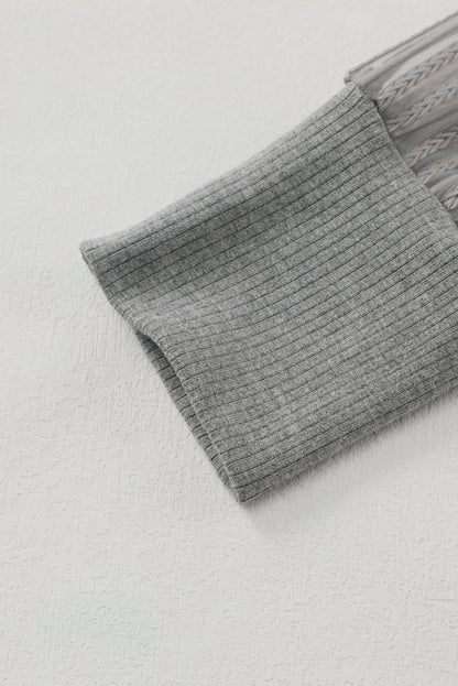 Elizabeth Crewneck Ribbed top Long Sleeve Top