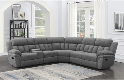 Bahrain 6 Piece Charcoal Motion Sectional Sofa Living Room ShipItFurniture
