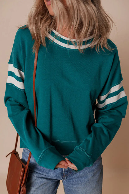 Jadeita Patchwork Drop Shoulder Sweatshirt