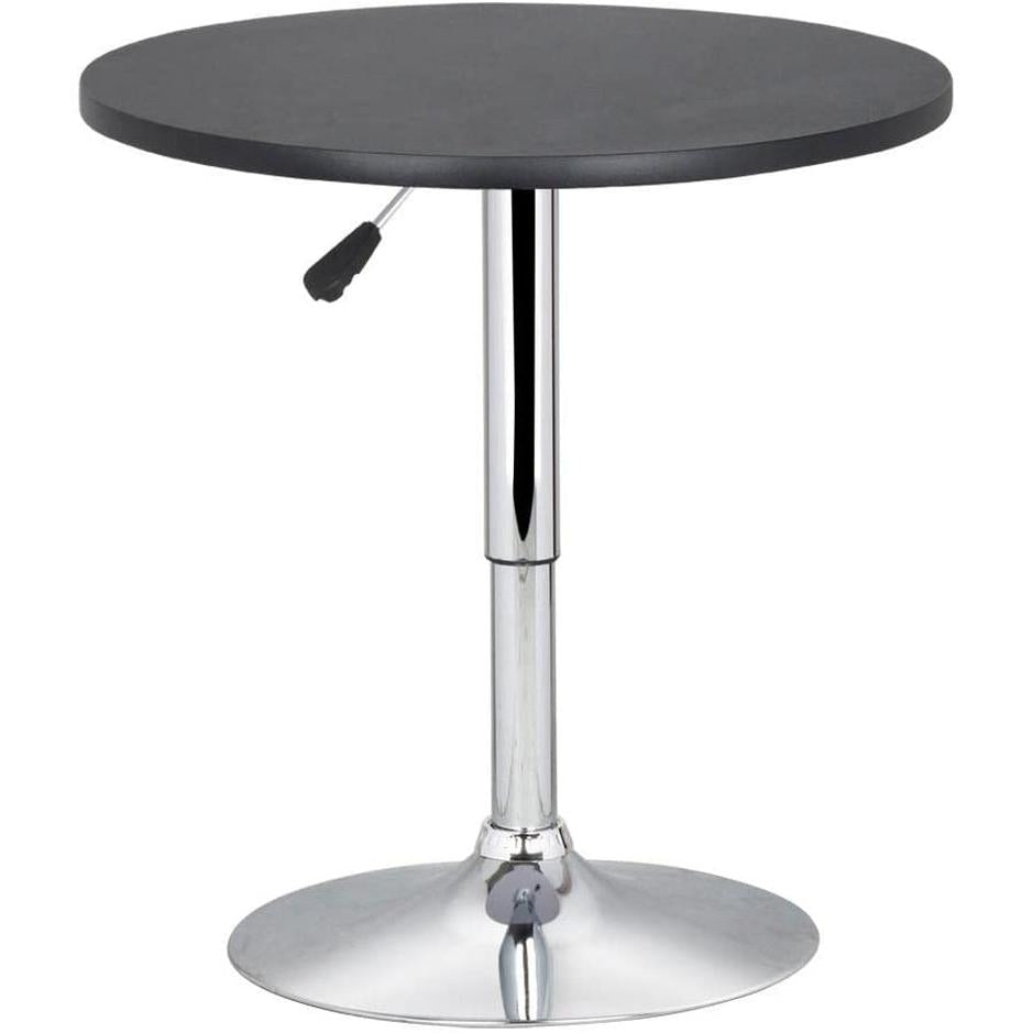 Black Bar Table With 360 Degree Swivel MDF Top Round ShipItFurniture