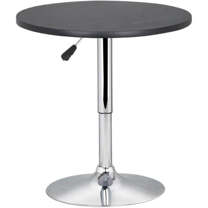 Black Bar Table With 360 Degree Swivel MDF Top Round ShipItFurniture