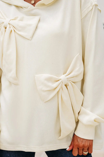 Raegwen Bow Detail Loose Hoodie