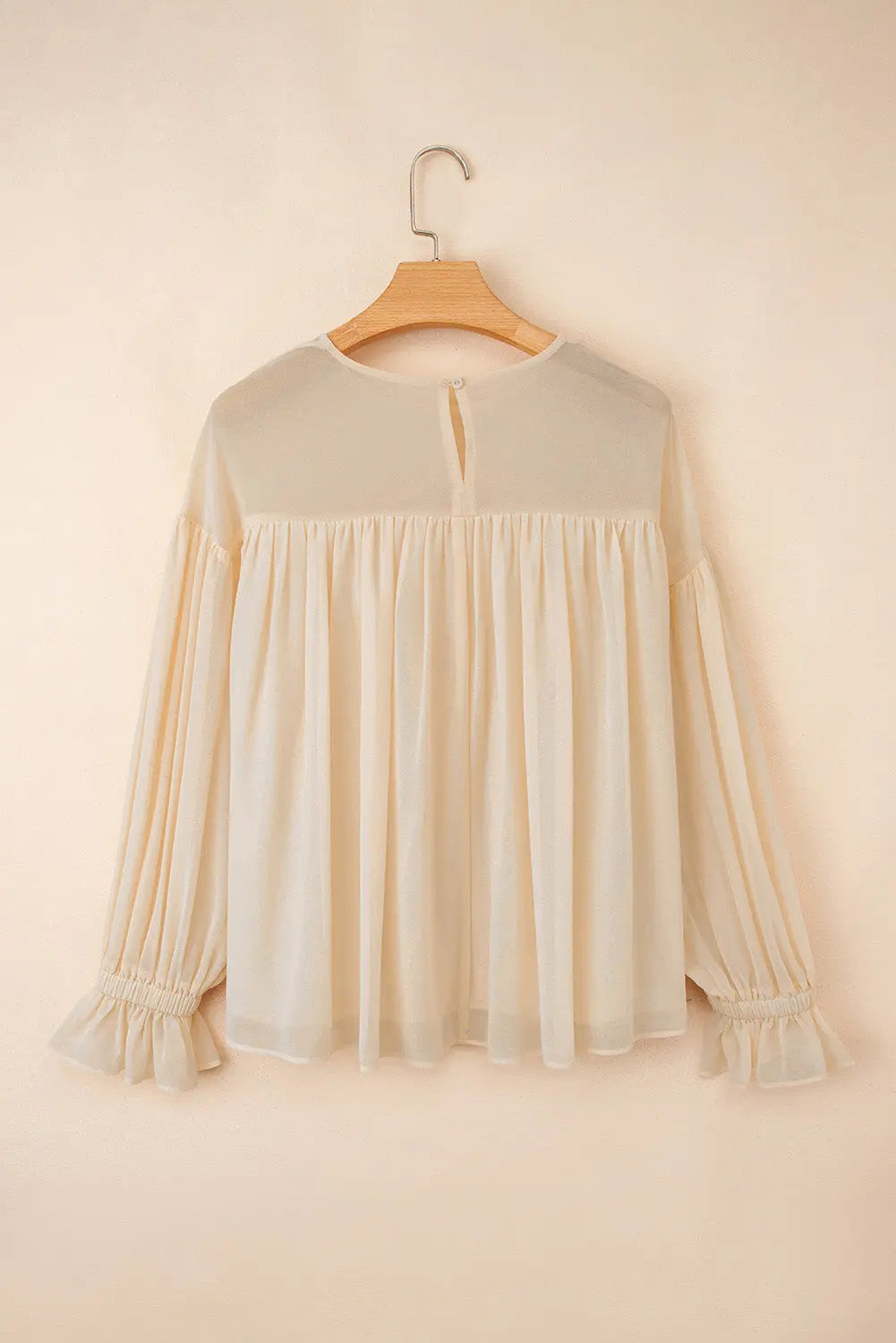 Mayaevi Sleeve Chiffon Blouse Long Sleeve Top
