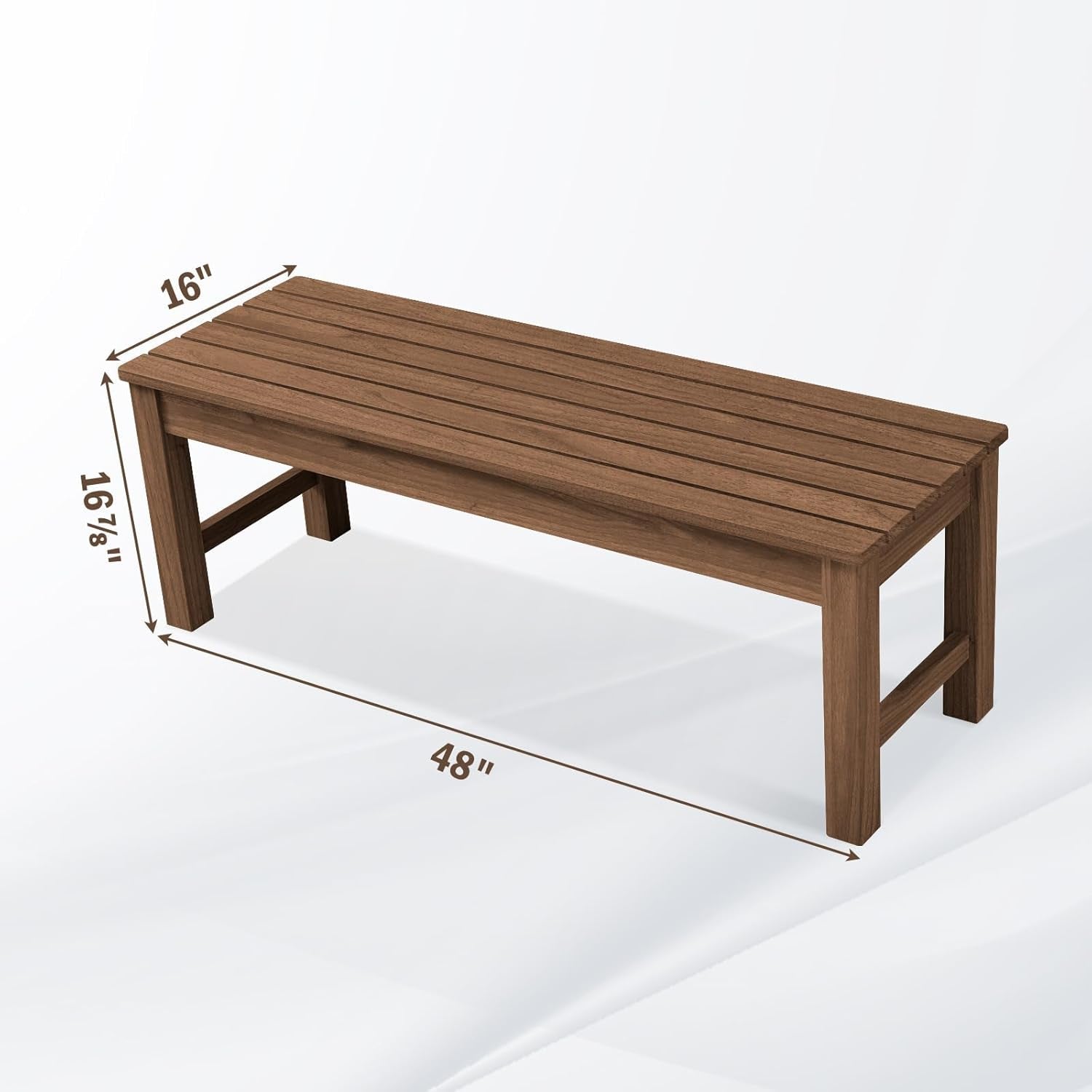 Outdoor Backless Patio Bench for Garden and Porch ShipItFurniture