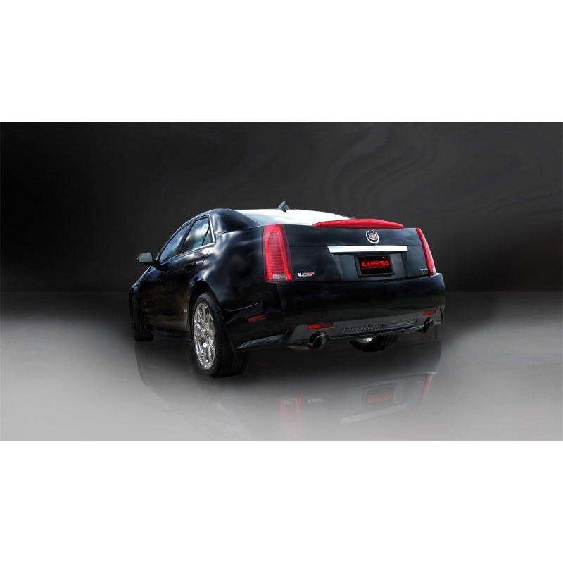 Corsa 09-13 Cadillac CTS Sedan V 6.2L V8 Black Sport Axle-Back Exhaust NP Motorsports
