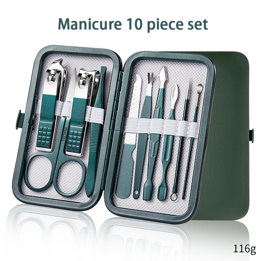 6-9 Pcs Manicure Set with Leather Case Professional