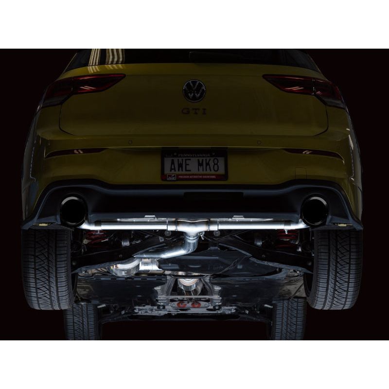 AWE 2022 VW GTI MK8 Touring Edition Exhaust - Diamond Black Tips NP Motorsports