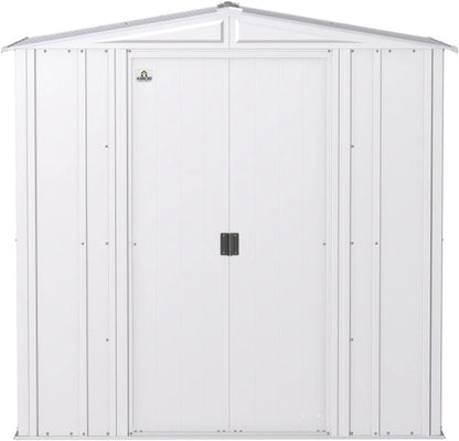Classic Steel Storage Shed, 6X5, Flute Grey ShipItFurniture