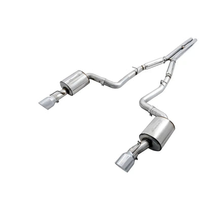 AWE Tuning 2015+ Dodge Charger 6.4L/6.2L SC Non-Resonated Touring Edition Exhaust - Silver Tips NP Motorsports