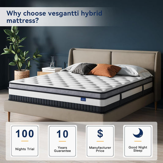 Twin Size Hybrid Innerspring Mattress for Ultimate Comfort