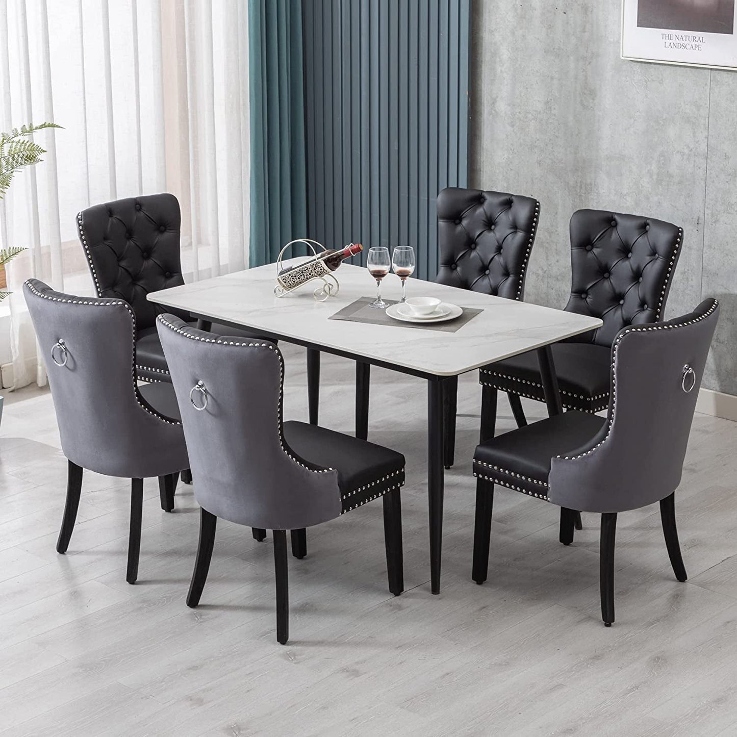 Dining Chairs Set of 4, Upholstered High-End Tufted Dining Room Chair ShipItFurniture
