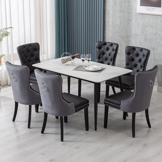 Dining Chairs Set of 4, Upholstered High-End Tufted Dining Room Chair ShipItFurniture