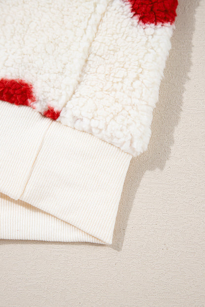 Emily Shoulder Crewneck Plush Sweatshirt