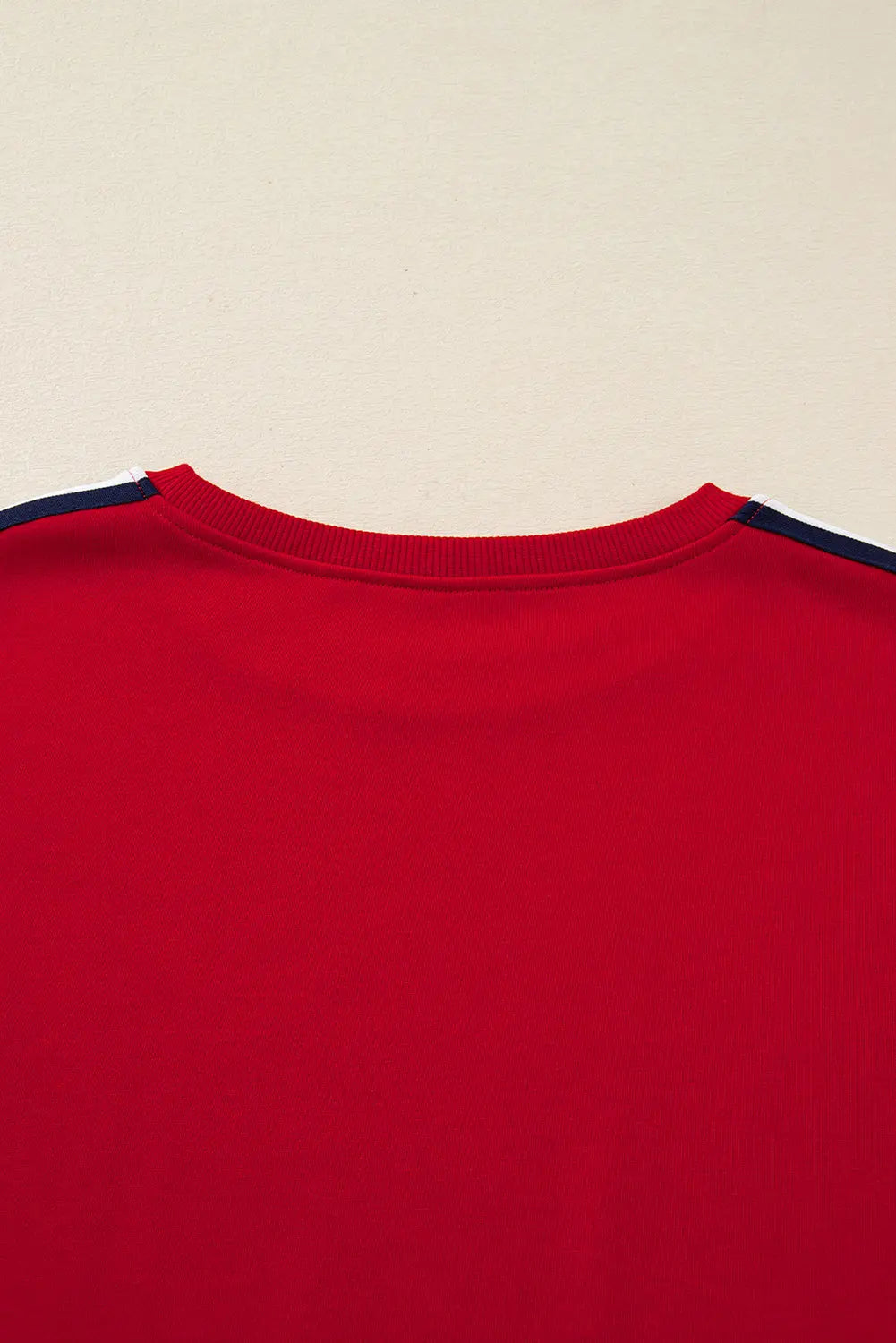 Seramya Striped Detail Varsity Sweatshirt