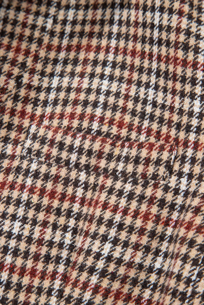 Aria Houndstooth Lapel Collar Blazer