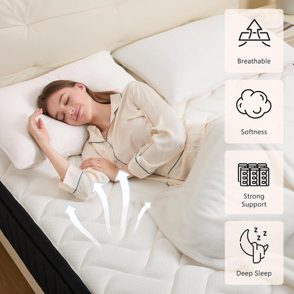 Queen Hybrid Mattress With Pocket Springs And Foam