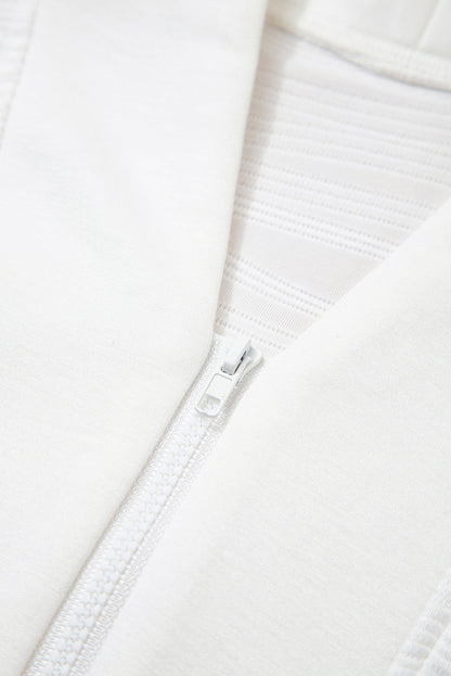 Nyomi Color Textured Zip Pullover