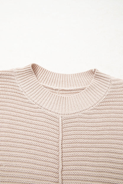 Delaney Texture Knitted Puff Sleeve Sweater