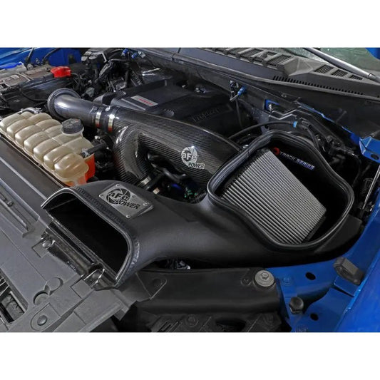 aFe 17-20 Ford F-150/Raptor Track Series Carbon Fiber Cold Air Intake System With Pro DRY S Filters - Get it from Bo