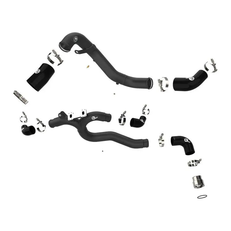 AFE 18-22 Kia Stinger V6-3.3L BladeRunner Alum Hot/Cold Charge Pipe Kit Black - Get it from Bo