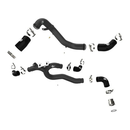 AFE 18-22 Kia Stinger V6-3.3L BladeRunner Alum Hot/Cold Charge Pipe Kit Black - Get it from Bo