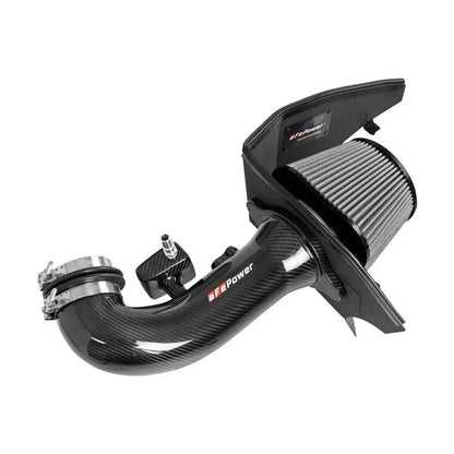 aFe 19-21 GM Trucks 5.3L/6.2L Track Series Carbon Fiber Cold Air Intake System W/ Pro Dry S Filters - Get it from Bo