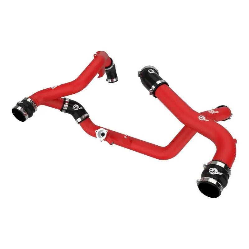 aFe 20-23 Ford Explorer ST V6 3.0L (tt) BladeRunner Aluminum Hot and Cold Charge Pipe Kit - Red - Get it from Bo