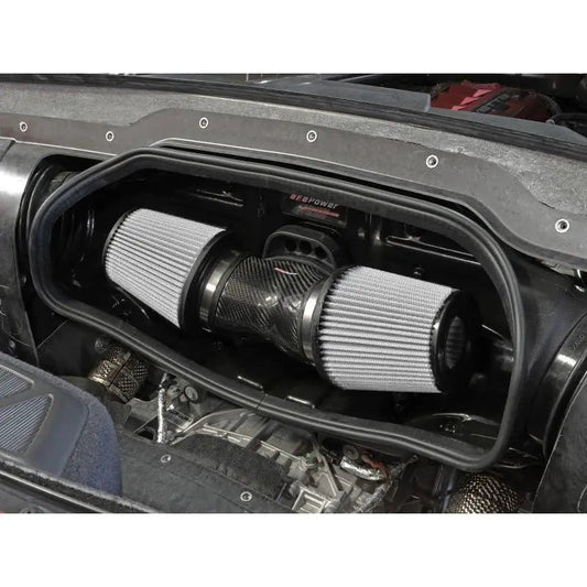 aFe 2020+ Corvette C8 Track Series Carbon Fiber Cold Air Intake System With Pro DRY S Filters - Get it from Bo