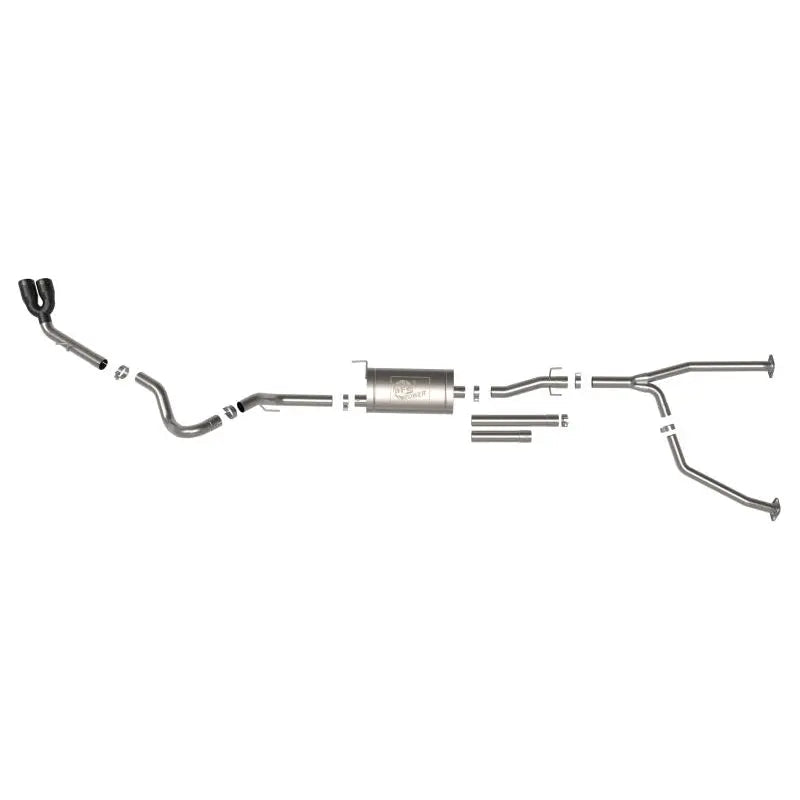 aFe 2022 Toyota Tundra V6-3.5L (tt) Vulcan Series 2.5in to 3in 304 SS Cat-Back Exhaust w/ Black Tip - Get it from Bo