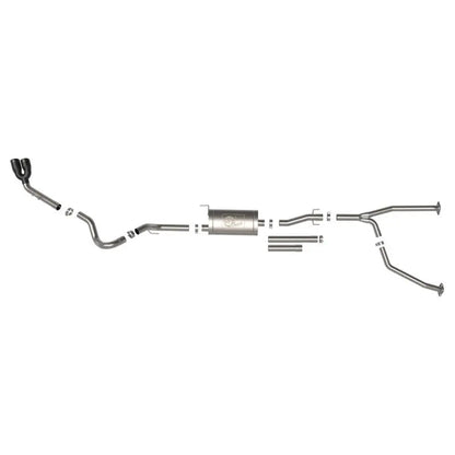 aFe 2022 Toyota Tundra V6-3.5L (tt) Vulcan Series 2.5in to 3in 304 SS Cat-Back Exhaust w/ Black Tip - Get it from Bo