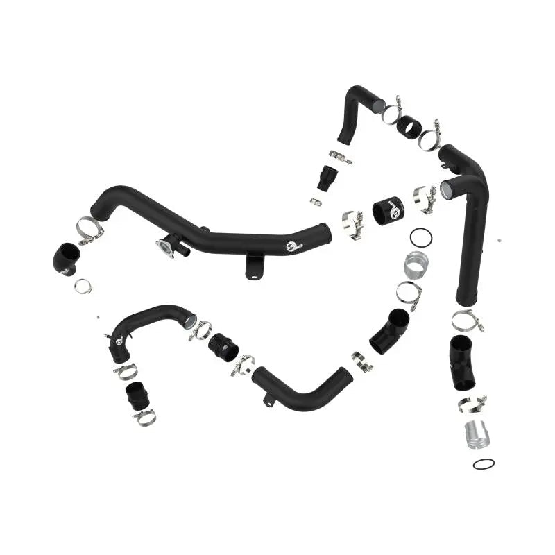 aFe 21-23 Ford Bronco V6-2.7Ltt BladeRunner Alum Hot &amp; Cold Charge Pipe Kit - Black - Get it from Bo
