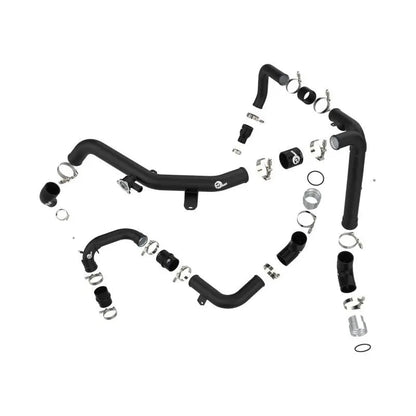aFe 21-23 Ford Bronco V6-2.7Ltt BladeRunner Alum Hot &amp; Cold Charge Pipe Kit - Black - Get it from Bo