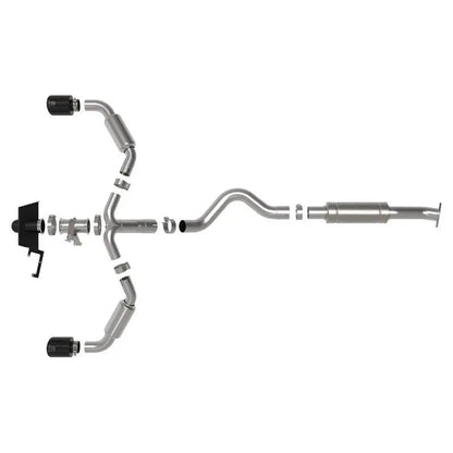 aFe 23-24 Toyota GR Corolla L3 1.6L (t) Gemini XV 3in to 2-1/2in Cat Back Exhaust w/ Black Tips - Get it from Bo