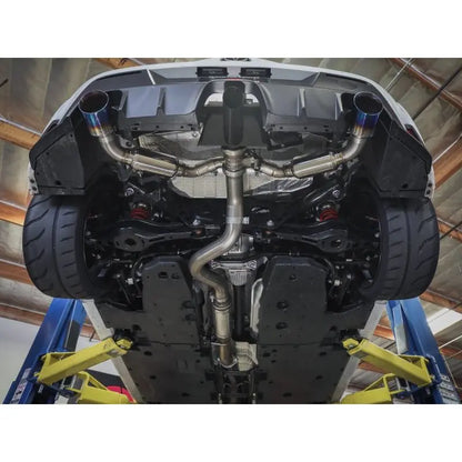 aFe 23-24 Toyota GR Corolla L3 1.6L (t) Gemini XV 3in to 2-1/2in Cat Back Exhaust w/ Black Tips NP Motorsports