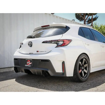 aFe 23-24 Toyota GR Corolla L3 1.6L (t) Gemini XV 3in to 2-1/2in Cat Back Exhaust w/ Black Tips NP Motorsports
