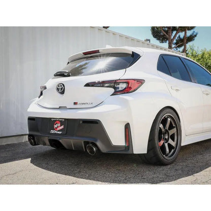 aFe 23-24 Toyota GR Corolla L3 1.6L (t) Gemini XV 3in to 2-1/2in CatBack Exhaust w/Carbon Fiber Tips NP Motorsports