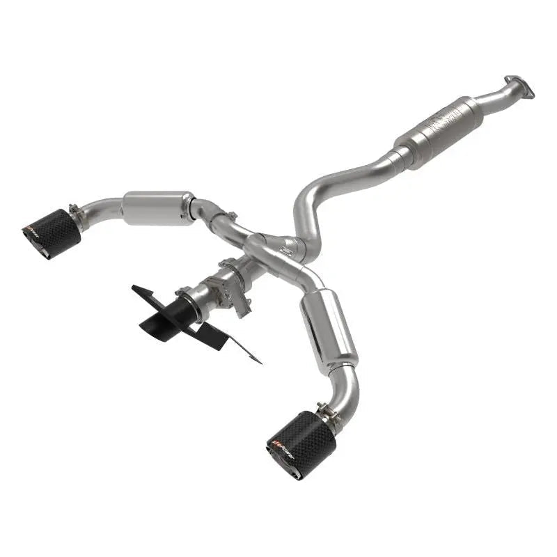 aFe 23-24 Toyota GR Corolla L3 1.6L (t) Gemini XV 3in to 2-1/2in CatBack Exhaust w/Carbon Fiber Tips - Get it from Bo