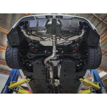 aFe 23-24 Toyota GR Corolla L3 1.6L (t) Gemini XV 3in to 2-1/2in CatBack Exhaust w/Carbon Fiber Tips NP Motorsports