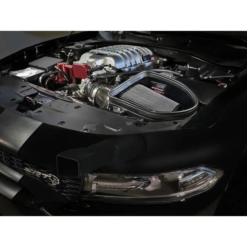 aFe Dodge Charger SRT Hellcat Redeye 21-23 V8-6.2L Track Series Stage-2 Carbon Fiber Intake System - Get it from Bo