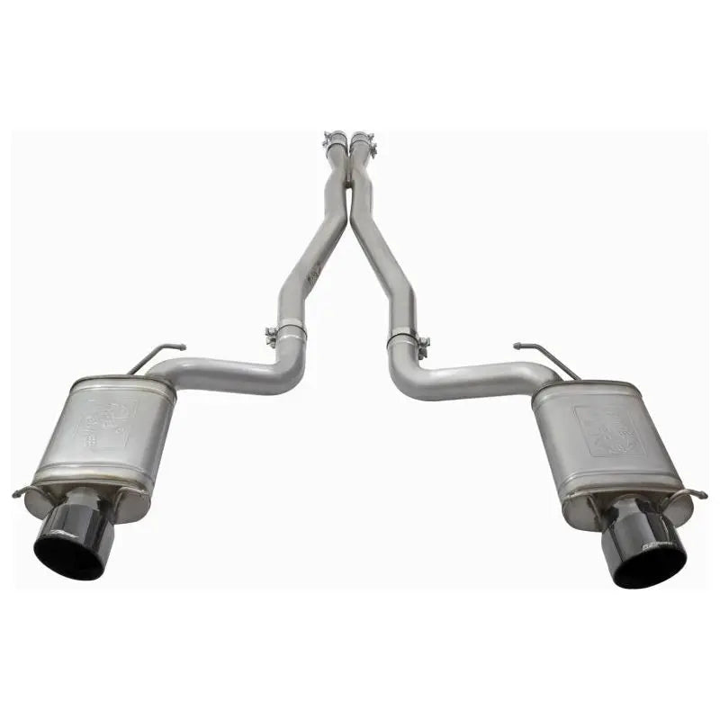 aFe Mach Force-Xp 3in CB Stainless Steel Dual Exhaust System w/ Black Tips 09-15 Cadillac CTS-V - Get it from Bo