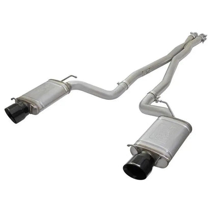 aFe Mach Force-Xp 3in CB Stainless Steel Dual Exhaust System w/ Black Tips 09-15 Cadillac CTS-V - Get it from Bo